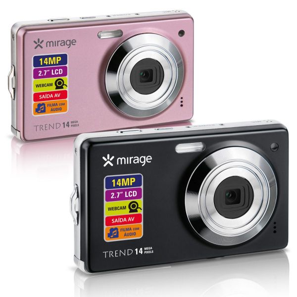 Camera Digital Mirage 14 Mp Lcd 2.7 Filma Webcam Zoom Dig 8x
